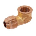 Everflow 3/8" Flare x FIP 90° Elbow Pipe Fitting; Brass F50-38